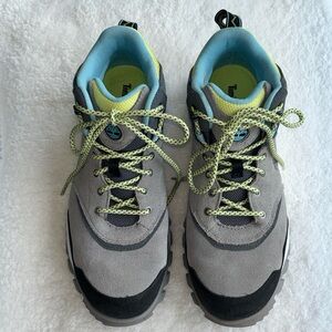 Timberland TimberDry Waterproof Ankle Hiking Boots 🥾Grey-Blue-Lime Green Size 9